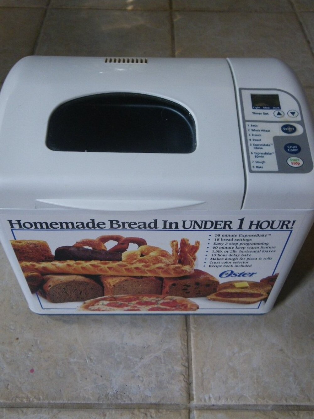 Vintage Oster Model 5834 Bread Maker 58-Minute Expressbake Tested Works Well